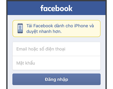 Đăng nhập Facebook