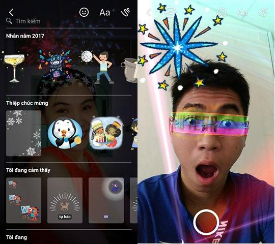 Tạo ảnh phong cách năm mới ngay trên Messenger