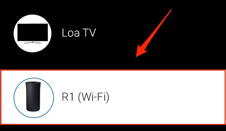 Cách kết nối loa không dây Samsung WAM1500 với Smart tivi Samsung qua wifi > Chọn loa