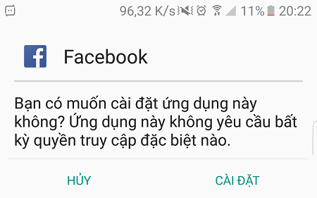 Cài đặt facebook