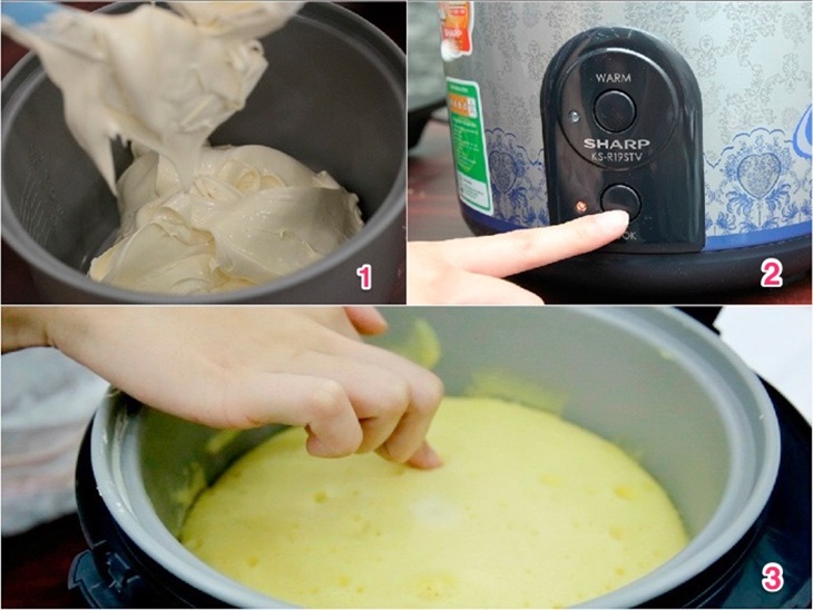 Cách làm bánh bằng nồi cơm điện