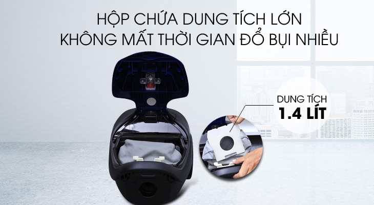 Mua máy có khoang chứa bằng hộp nhựa dung tích từ 1 lít trở lên