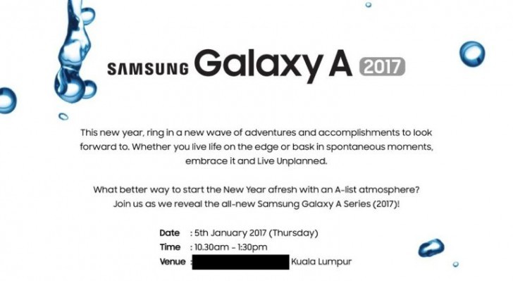 Thư mời ra mắt Galaxy A 2017 của Samsung Thư mời ra mắt Galaxy A 2017 của Samsung