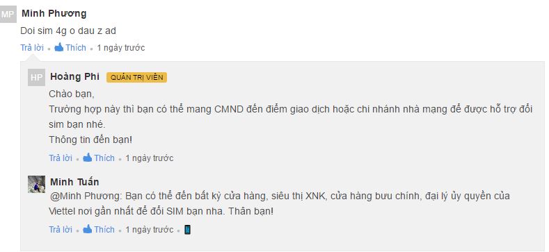 Người dùng nói gì về việc đổi SIM 4G miễn phí?