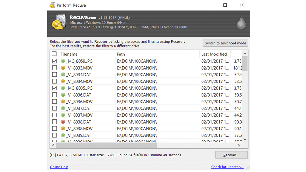 tải Piriform Recuva