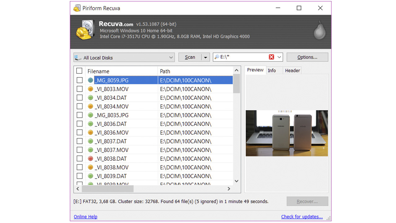 tải Piriform Recuva