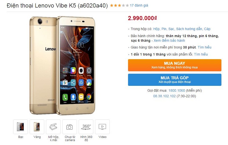 Lenovo Vibe K5