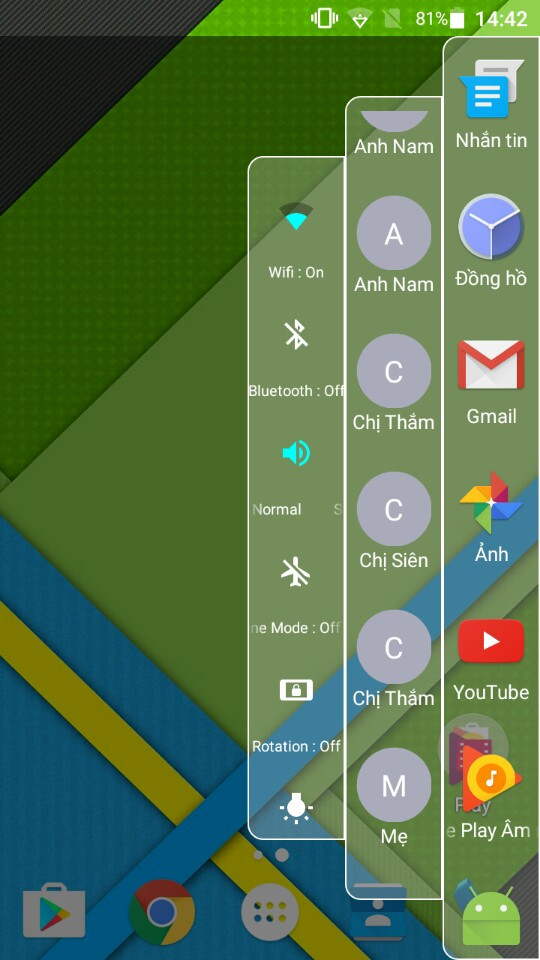 Kiểu Side Bar with 3 panels Themes Step 