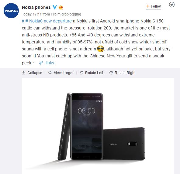 Nokia xác nhận Nokia 6 đạt chuẩn độ bền quân đội