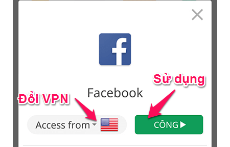 Đổi VPN hoặc dùng ngay