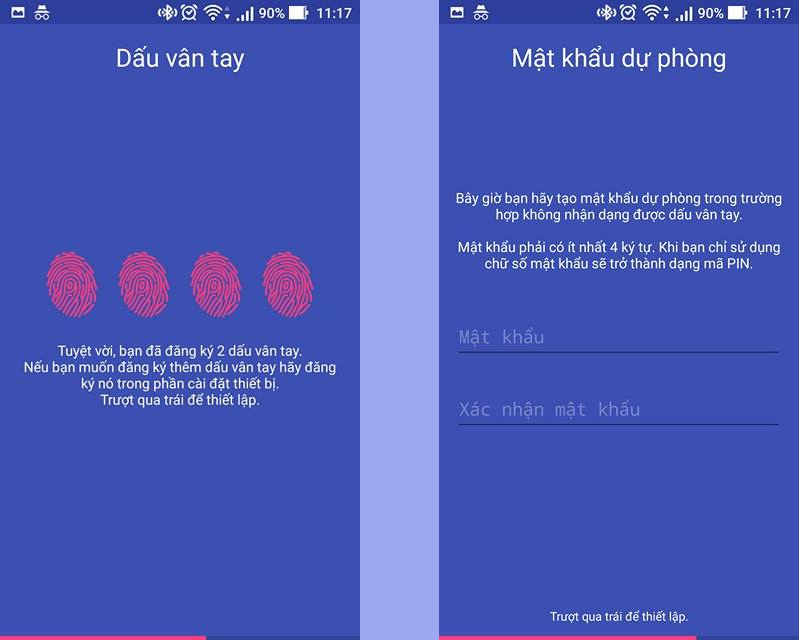 Khoá ứng dụng bằng vân tay Khoá ứng dụng bằng vân tay