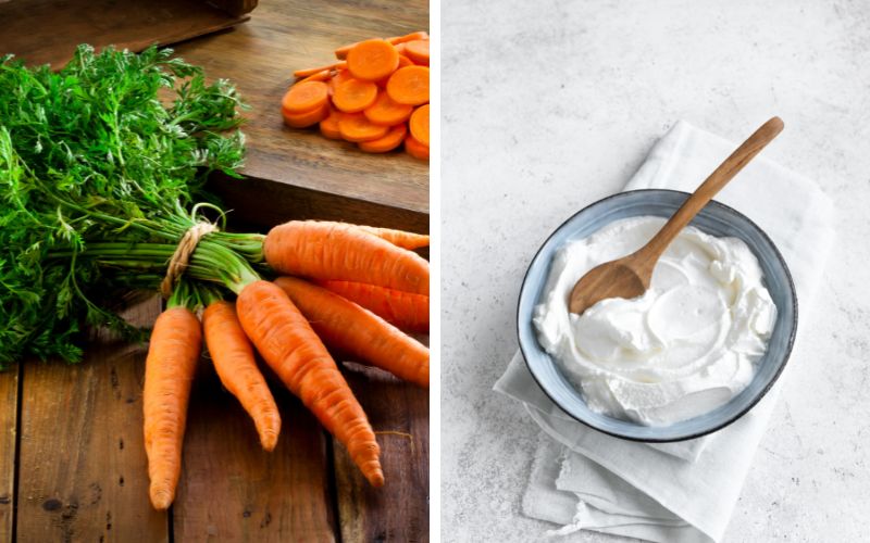 Cà rốt ăn sống, ép nước hay xay nhuyễn trộn sữa chua giúp trị giun và làm sạch ruột