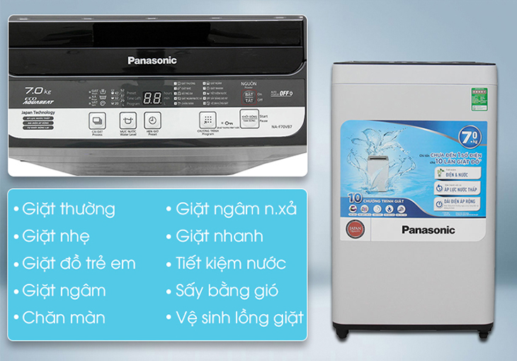  Máy giặt Panasonic NA-F70VB7HRV