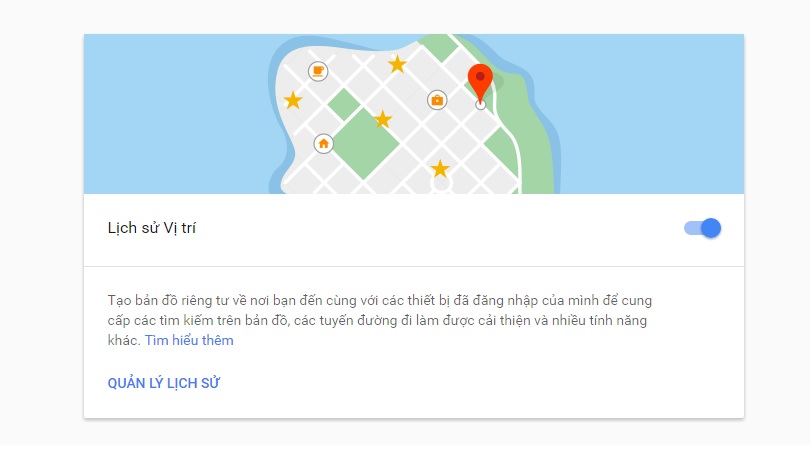 Tắt theo dõi vị trí