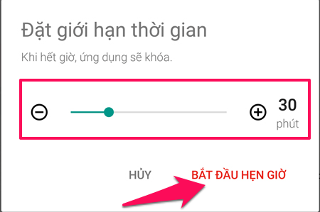 Thiết lập thời gian