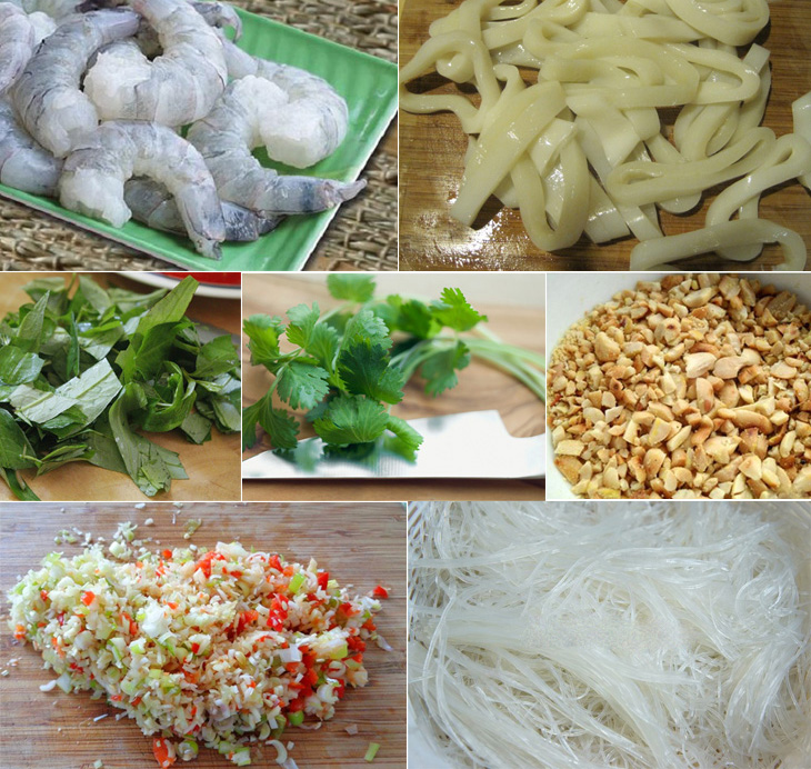 Sơ chế nguyên liệu làm miến xào chua ngọt Sơ chế nguyên liệu làm miến xào chua ngọt