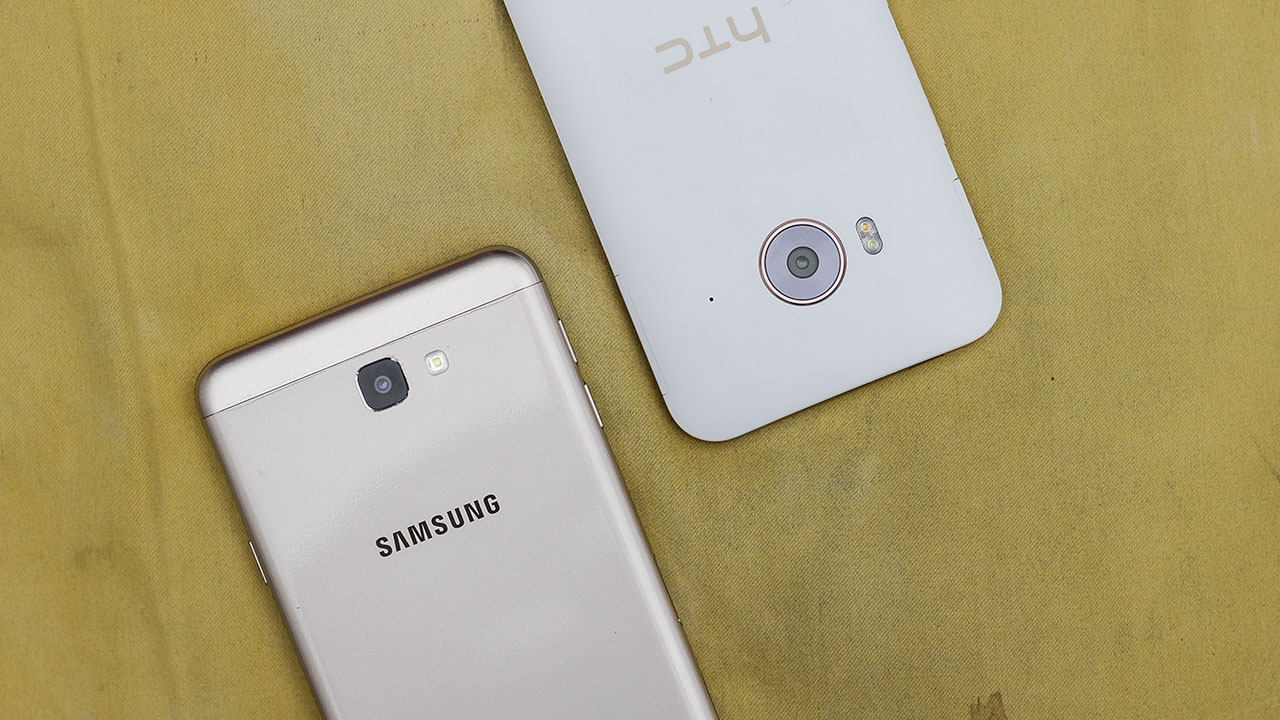 so sánh HTC One ME và Galaxy J7 Prime