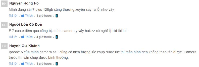 Rất nhiều người dùng iPhone tại Việt Nam bị lỗi camera như Vinh Vật Vờ