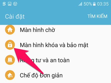 Màn hình khóa và bảo mật