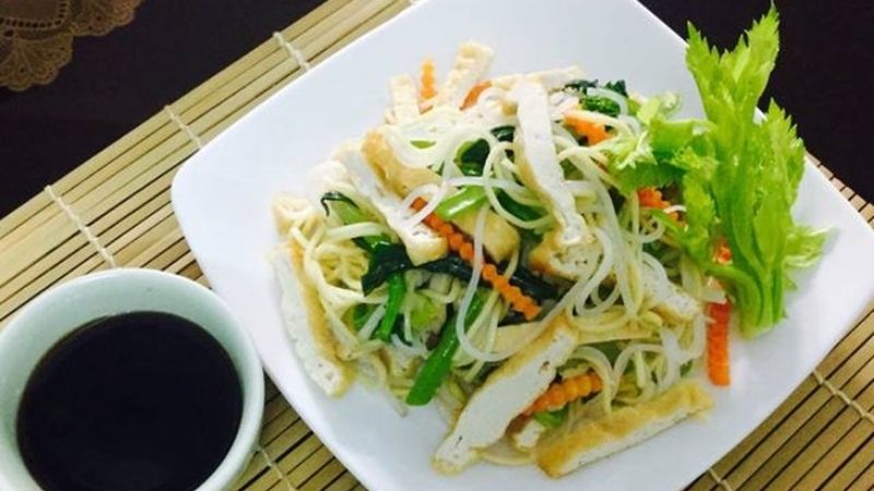 Thành phẩm bún xào chay