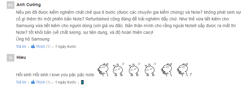 Note-Fan vui mừng trước thông tin Galaxy Note 7 hồi sinh Note-Fan vui mừng trước thông tin Galaxy Note 7 hồi sinh