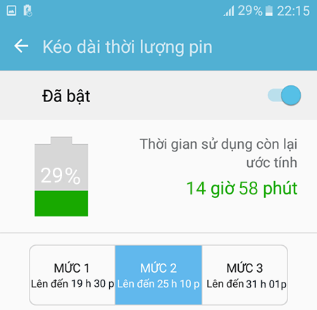 Kéo dài thời lượng pin