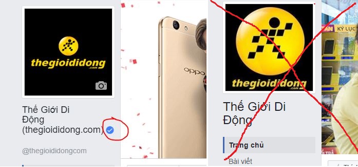 Phân biệt fanpage giả/thật Phân biệt fanpage giả/thật