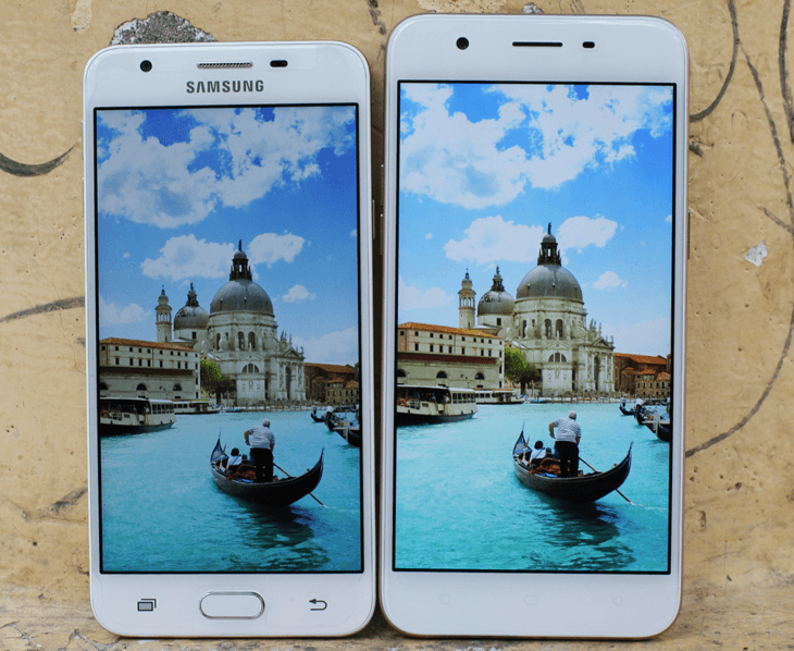 So sánh màn hình Samsung J5 Prime và OPPO A39