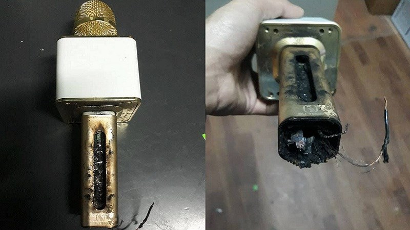 Karaoke cầm tay phát nổ, người dùng hãy cẩn thận