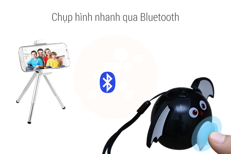 Loa Bluetooth Selfie iCutes MB-M515 Dơi Đen Loa Bluetooth Selfie iCutes MB-M515 Dơi Đen