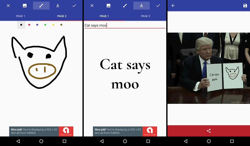 Donald Draws Executive Doodle