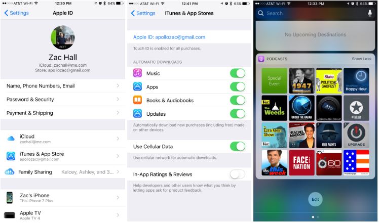 Một số hình ảnh giao diện trên iOS 10.3 beta 2