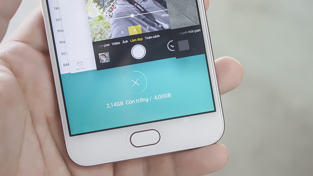 trên tay Oppo F1s 2017