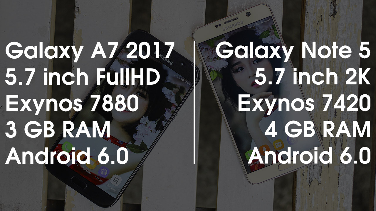 speedtest Galaxy A7 2017 và Galaxy Note 5