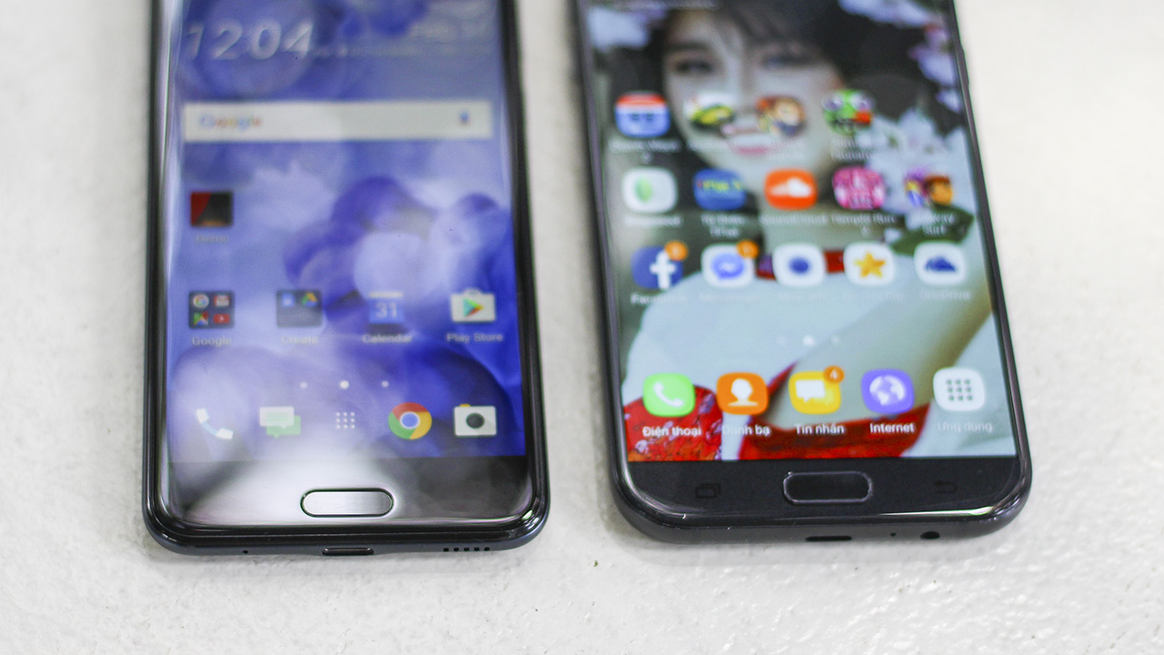 Đọ dáng Galaxy A7 2017 và HTC U Play