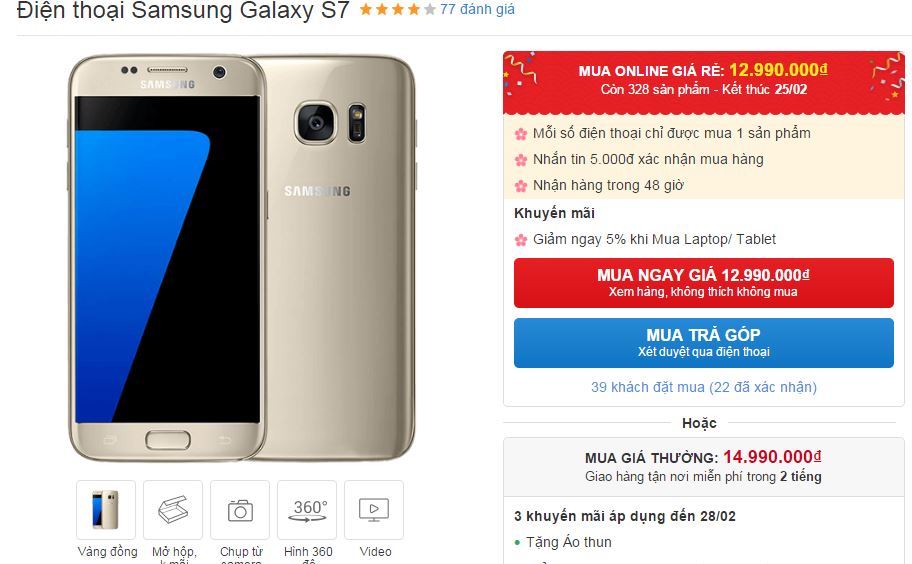 Tầm giá 12 triệu mua Xperia XZ hay Galaxy S7 đang giảm giá mạnh?