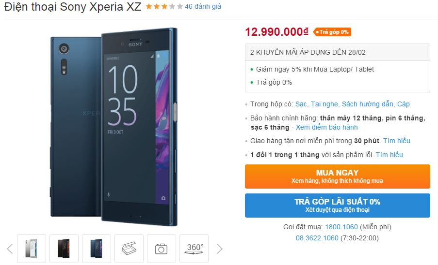 Tầm giá 12 triệu mua Xperia XZ hay Galaxy S7 đang giảm giá mạnh?