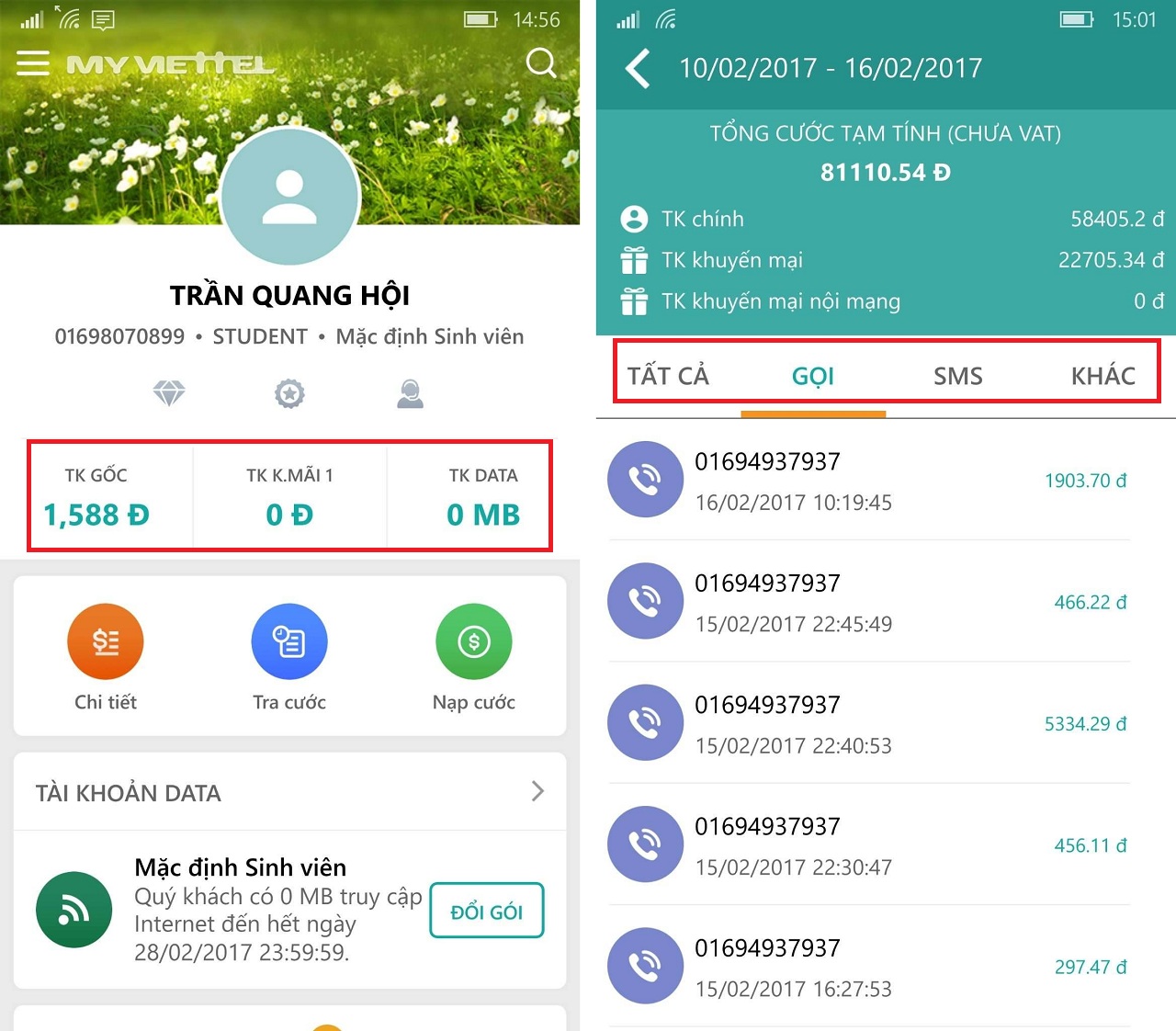 Mời bạn tải về My Viettel dành cho Windows Phone