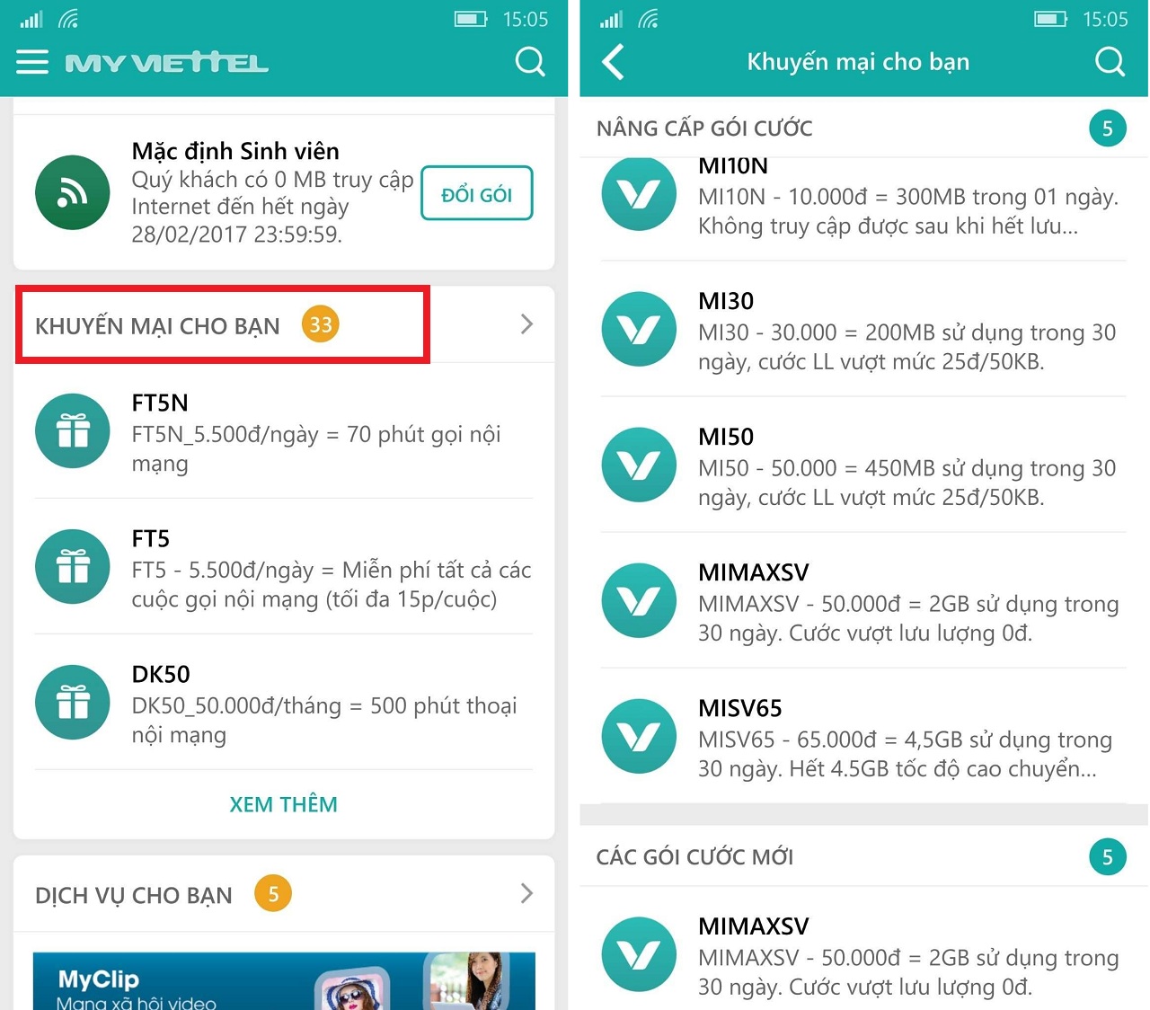 Mời bạn tải về My Viettel dành cho Windows Phone