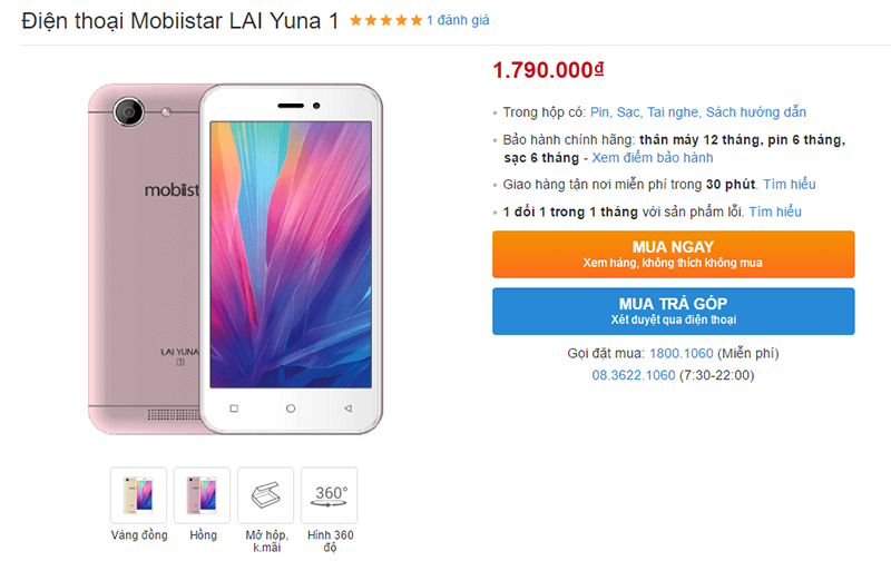 Mobiistar LAI Yuna 1: Chip 4 nhân, camera 8 MP, giá 1.8 triệu đồng lên kệ TGDĐ Mobiistar LAI Yuna 1: Chip 4 nhân, camera 8 MP, giá 1.8 triệu đồng lên kệ TGDĐ