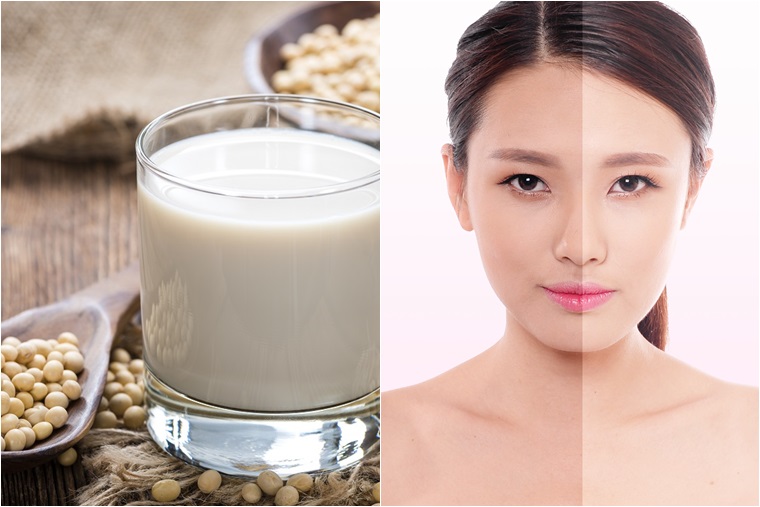 Đắp mặt nạ lòng trắng trứng gà, sữa đậu nành