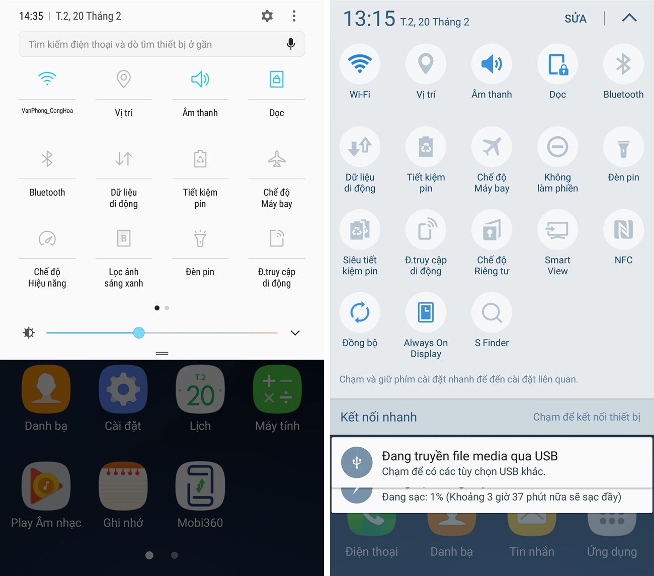 So sánh giao diện Android 6.0 và Android 7.0 trên Galaxy S7 Edge