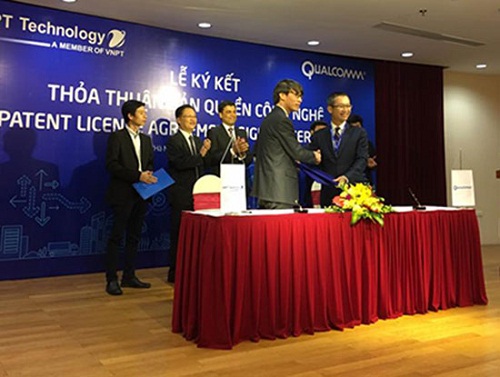 Lễ ký thỏa thuận giữa Qualcom và VNPT Technology vào sáng 22/2/2017