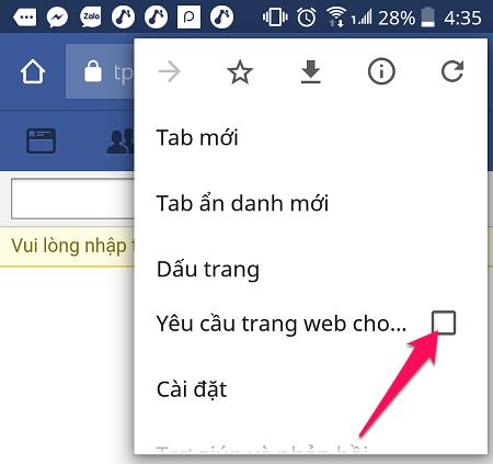 Yêu cầu web máy tính