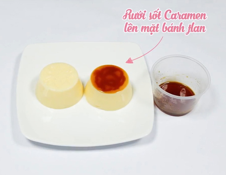 Cách làm bánh flan với bột làm bánh flan 11