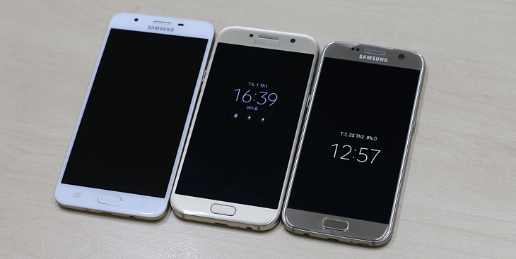 Samsung S7, Samsung A5 2017 và Samsung J7 Prime