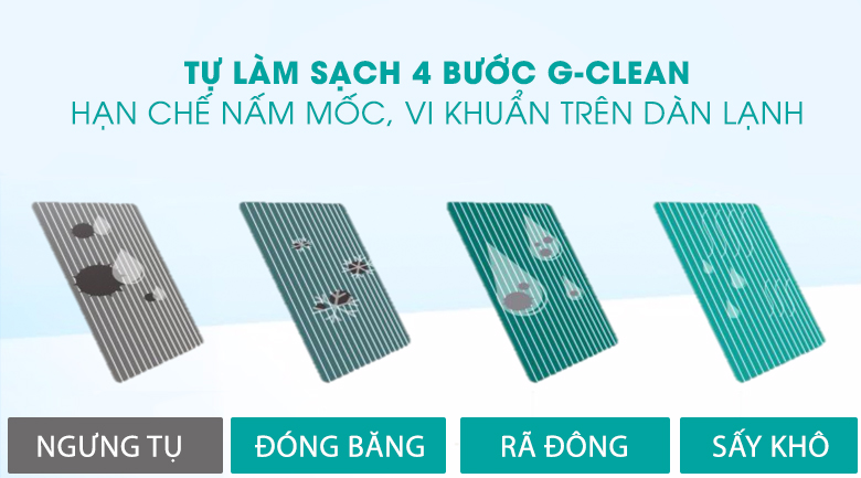 Máy lạnh Gree làm sạch dàn lạnh với chế độ G-Clean