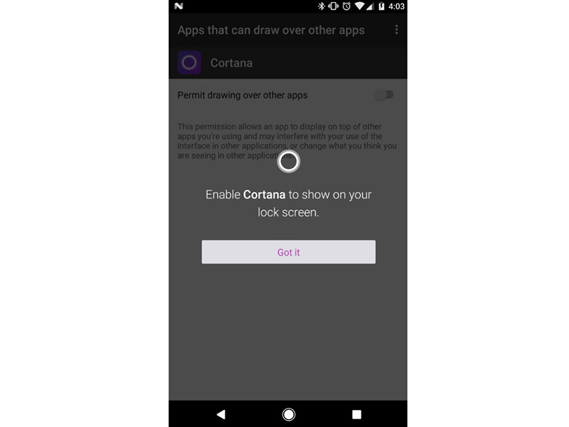 Cortana trên Android cập nhật: Truy cập ngay từ màn hình khóa
