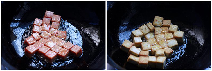 Cách làm đậu hũ xóc thịt heo hộp 3
