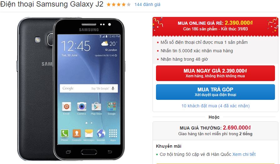 Smartphone Galaxy J rẻ nhất của Samsung hỗ trợ 4G vừa được hạ giá